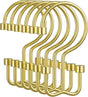Set of gold hooks on a white background