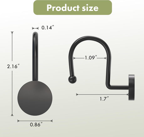 Modern Round Design Shower Curtain Hooks
