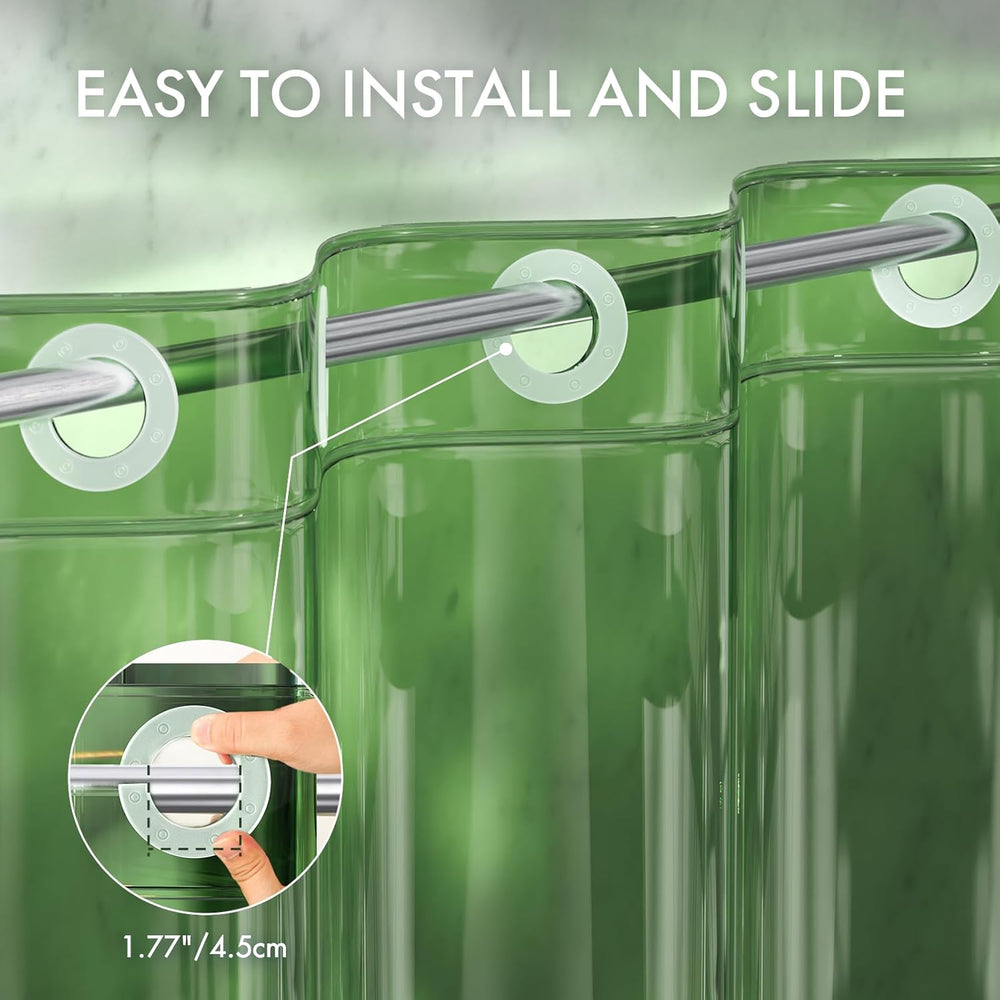 No Hook Rainbow Shower Curtain