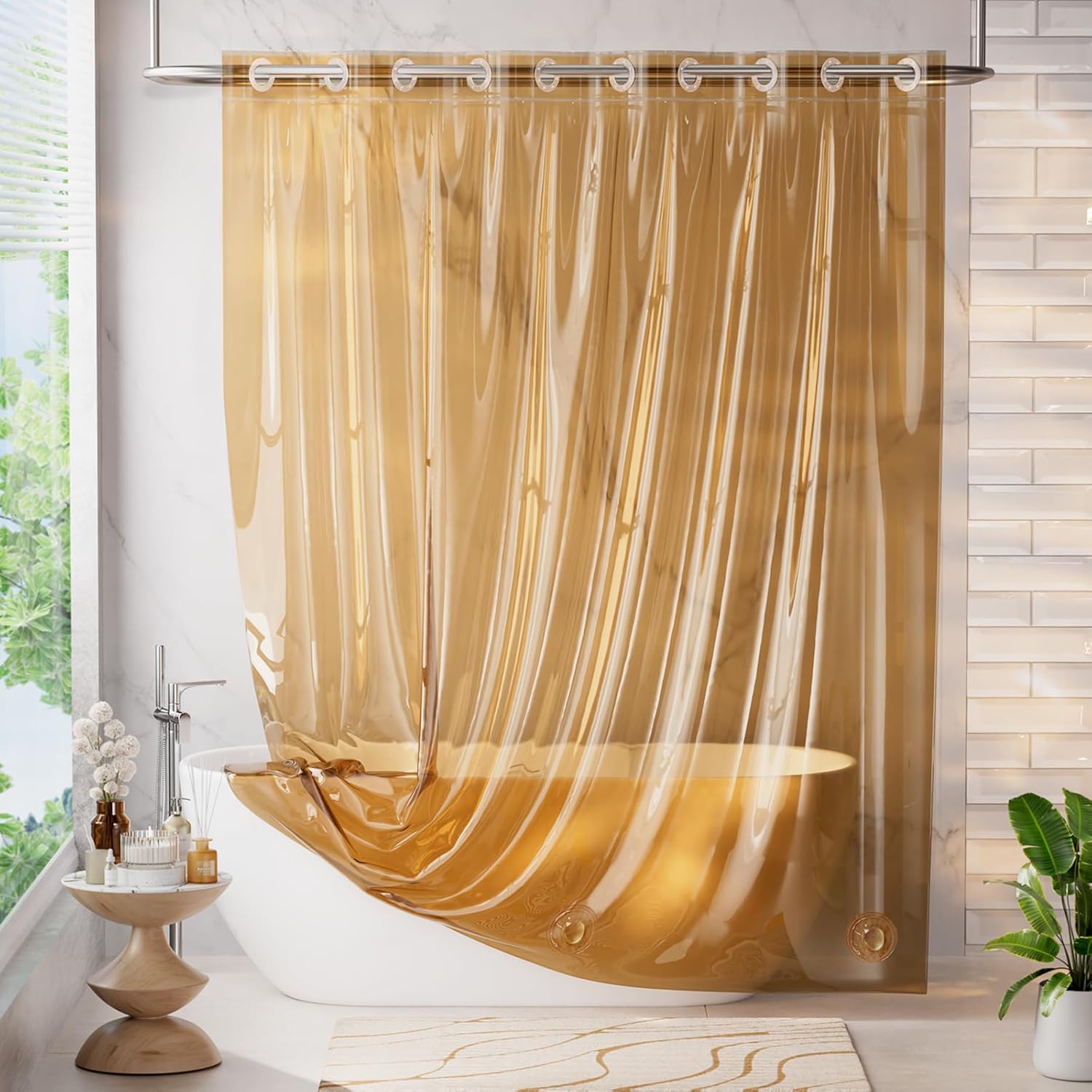 AmazerBath Shower Curtain Liner - Thumbnail 4