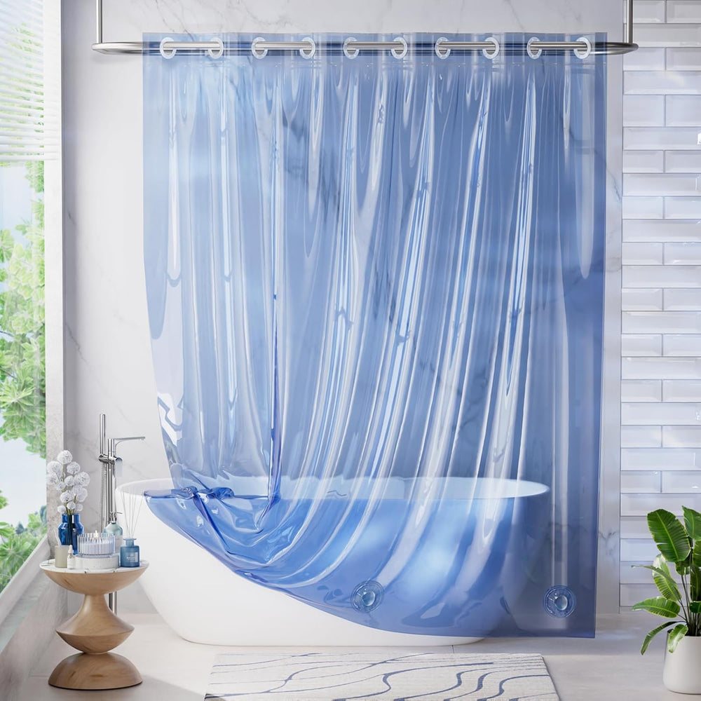 No Hook Rainbow Shower Curtain
