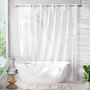 No Hook Rainbow Shower Curtain