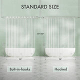 AmazerBath 100% EVA No Hook Shower Curtain Liner, 8G Heavy Duty