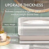 AmazerBath 100% EVA No Hook Shower Curtain Liner, 8G Heavy Duty