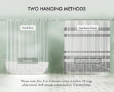 AmazerBath 100% EVA No Hook Shower Curtain Liner, 8G Heavy Duty