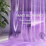 AmazerBath 100% EVA No Hook Shower Curtain Liner, 8G Heavy Duty