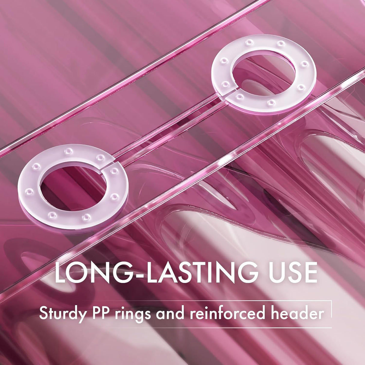 AmazerBath 100% EVA No Hook Shower Curtain Liner, 8G Heavy Duty