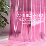 AmazerBath 100% EVA No Hook Shower Curtain Liner, 8G Heavy Duty