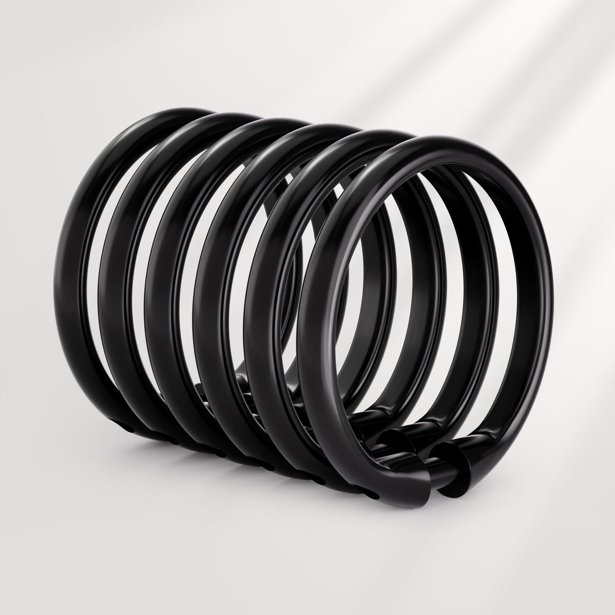Plastic Shower Curtain Rings, Snap Closure