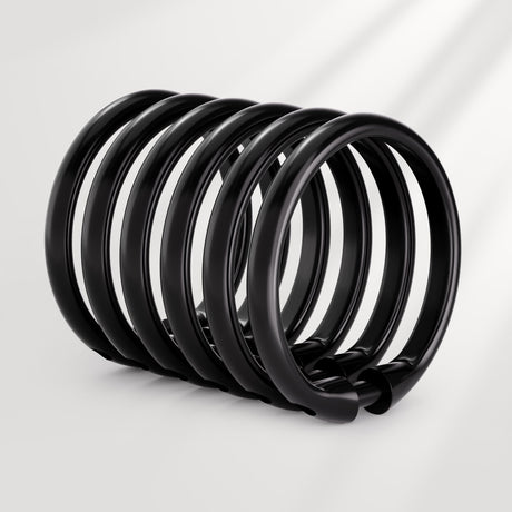 Plastic Shower Curtain Rings, Snap Closure
