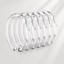 Plastic Shower Curtain Rings, Snap Closure