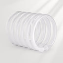 Plastic Shower Curtain Rings, Snap Closure