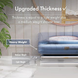 AmazerBath 100% EVA Flip Shower Curtain Liner, 8G Heavy Duty
