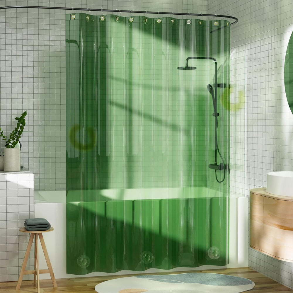 Rainbow Shower Curtain Liner Emerald