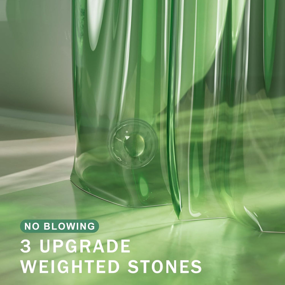 Rainbow Shower Curtain Liner Emerald