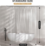 AmazerBath 100% EVA Rainbow Shower Curtain Liner, 8G Heavy Duty