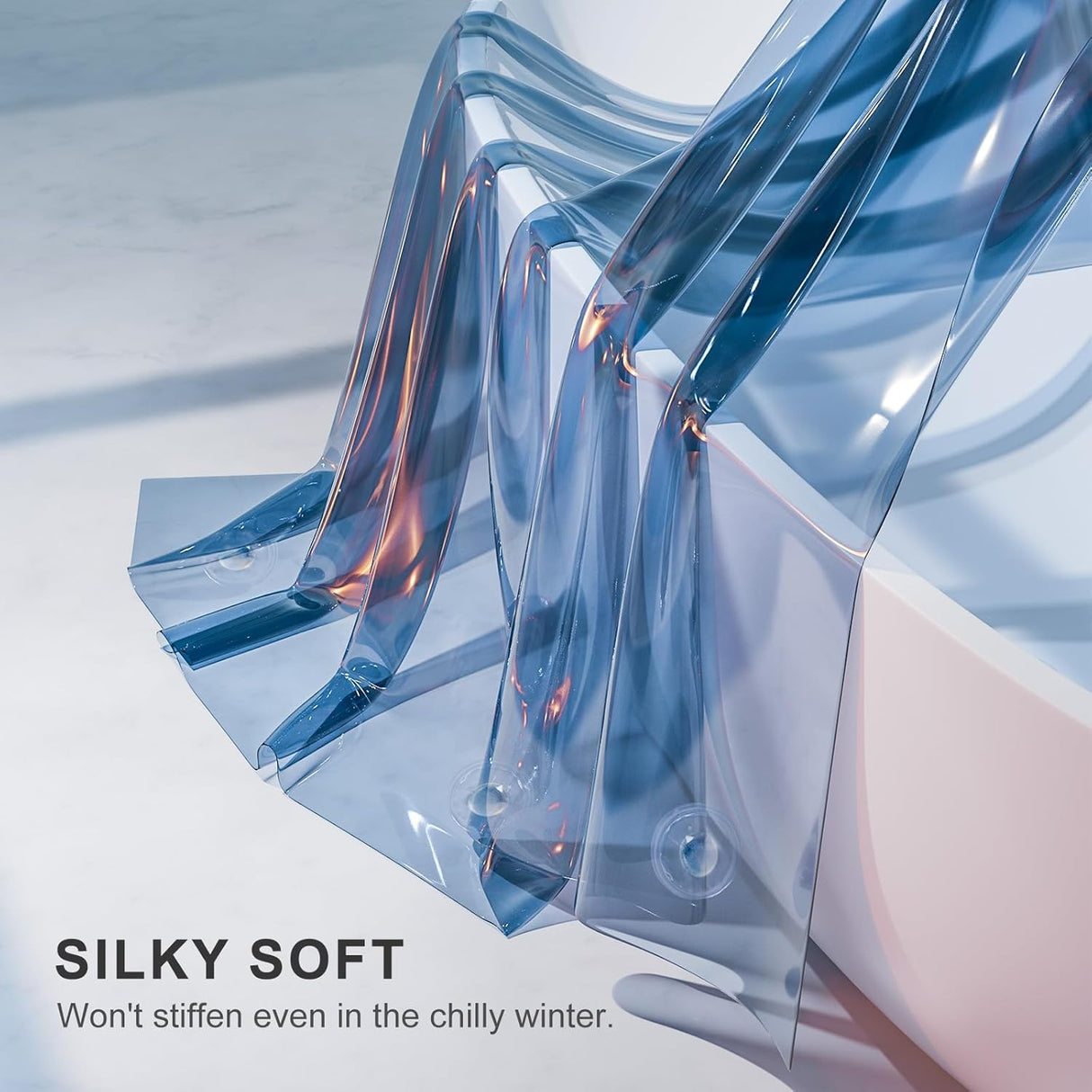 AmazerBath 100% EVA Rainbow Shower Curtain Liner, 8G Heavy Duty