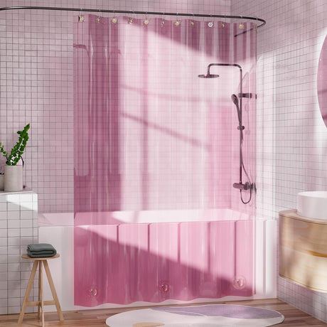 Rainbow Shower Curtain Liner Pink