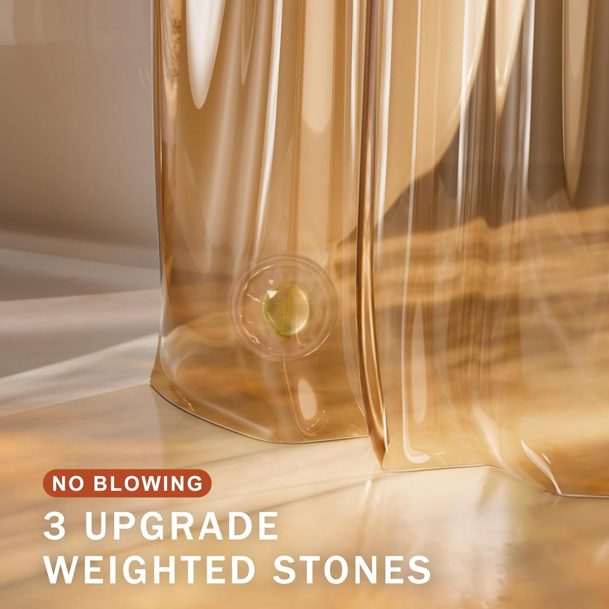 AmazerBath 100% EVA Rainbow Shower Curtain Liner, 8G Heavy Duty