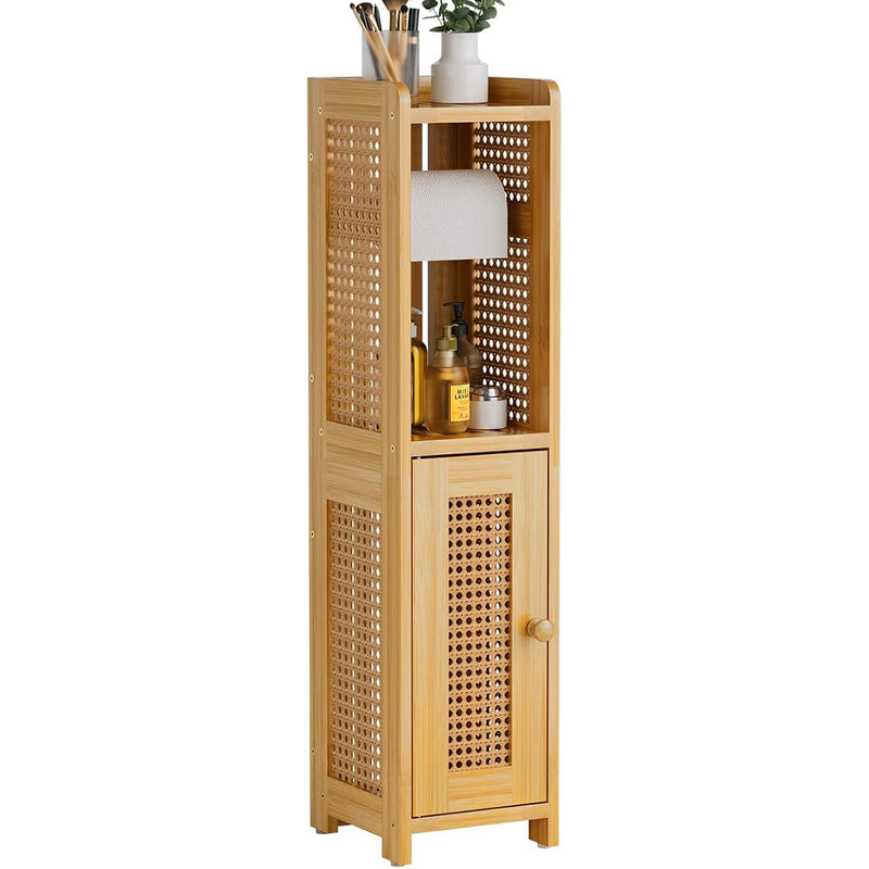 AmazerBath Bamboo Toilet Paper Storage Cabinet