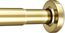Gold curtain rod on a white background