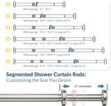 Segmented Tension Shower Curtain Rod