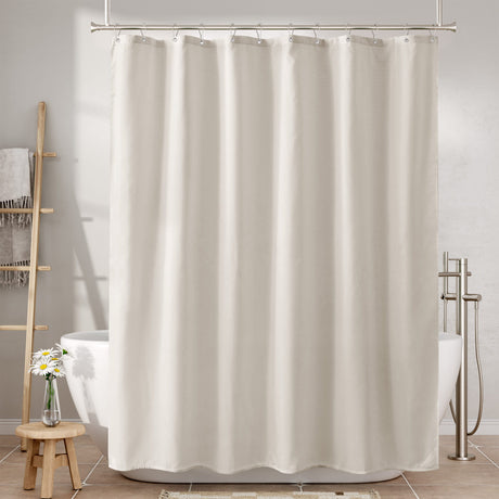 Shower Curtain Liner 2 in 1, 120G Fabric Waterproof