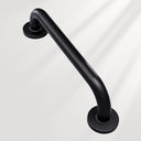 Stainless Steel Shower Grab Bar in black shown as the main product view.