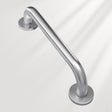 Stainless Steel Shower Grab Bar in nickel shown as the main product view.