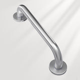 Metal grab bar on a white background