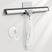 Clear squeegee with black handle on a white background