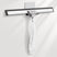 Clear glass squeegee with black rubber blade on a white background