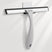 Squeegee with black rubber blade and silver metal handle on a white background