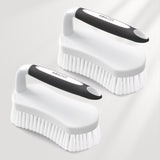 Two white cleaning brushes with black handles on a light gray background, branded 'Amazer'.