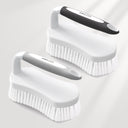 Two white cleaning brushes with black handles on a light gray background, branded 'Amazer'.