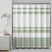 Stripe Design Shower Curtain with Rings