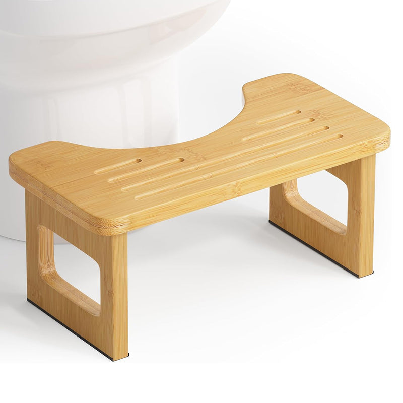 AmazerBath Bamboo Toilet Stool, Squat Potty Stool