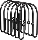 U-Shaped Double Shower Curtain Hooks