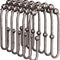 U-Shaped Double Shower Curtain Hooks