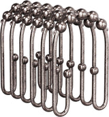 U-Shaped Double Shower Curtain Hooks