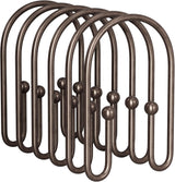 U-Shaped Double Shower Curtain Hooks