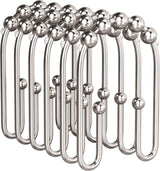 U-Shaped Double Shower Curtain Hooks