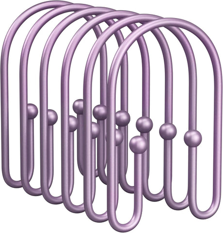 U-Shaped Double Shower Curtain Hooks