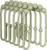 AmazerBath U-Shaped Double Shower Curtain Hooks with Rollers