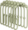 AmazerBath U-Shaped Double Shower Curtain Hooks with Rollers