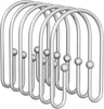 U-Shaped Double Shower Curtain Hooks