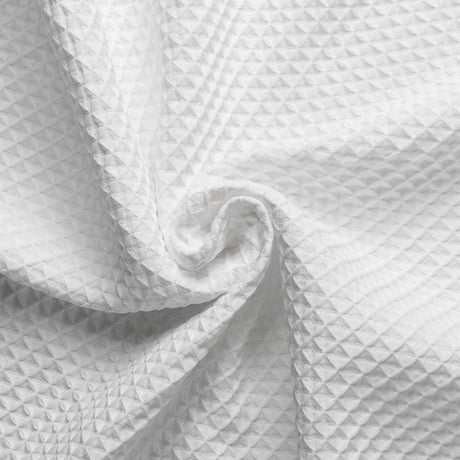 Waffle Fabric Shower Curtain