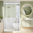AmazerBath Medium Weight PEVA Shower Curtain Liner, 5G Waterproof & Weighted in Clear, main product image.