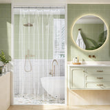 AmazerBath Medium Weight PEVA Shower Curtain Liner, 5G Waterproof & Weighted in Clear, main product image.