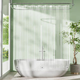 AmazerBath Medium Weight PEVA Shower Curtain Liner, 5G Waterproof & Weighted in Clear, main product image.